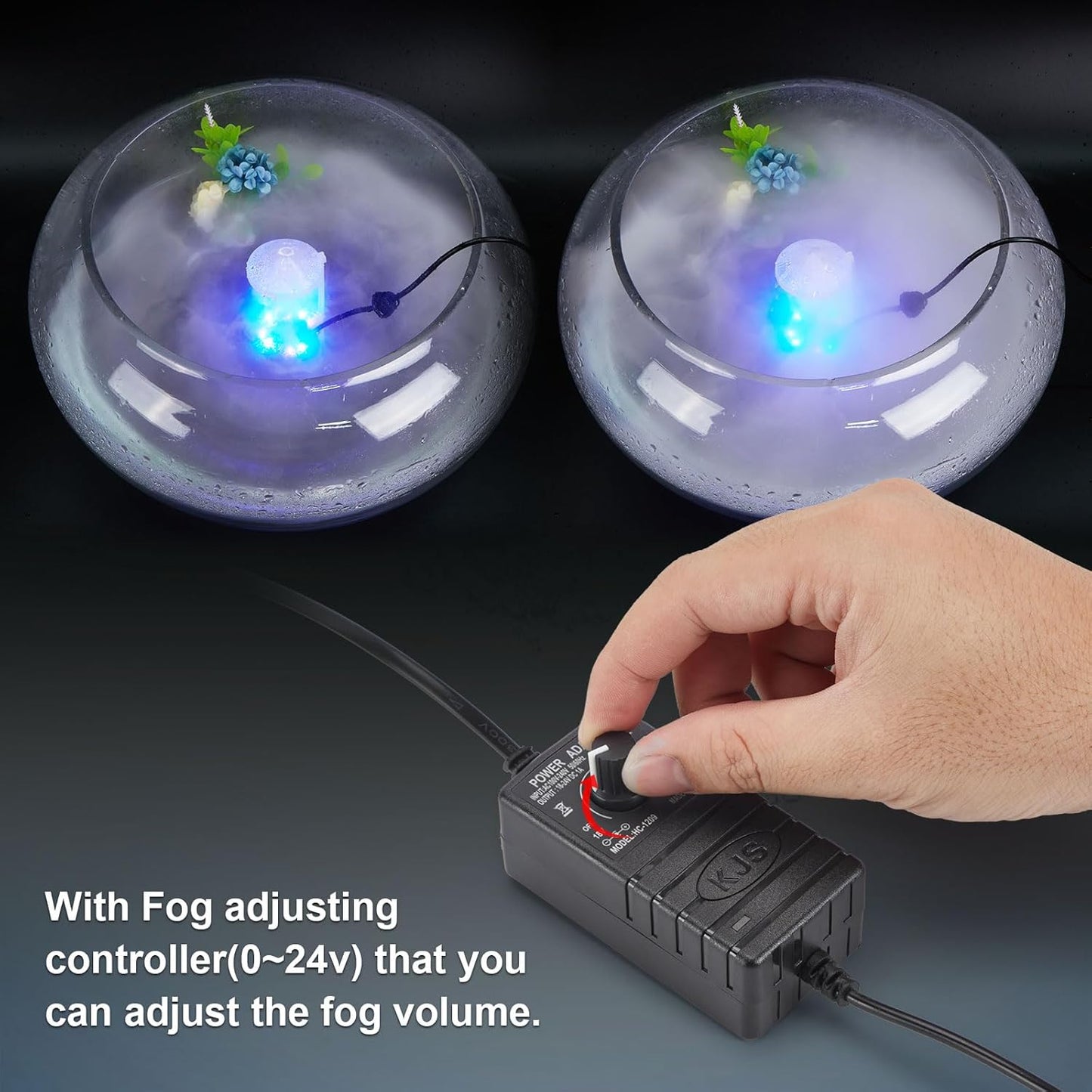 SMB 12LED Mist Maker Fogger Water Fountian Pond Air Humidifier Fog Smoke Machine (Used for: Garden Party Areas, Acting & Theater Sets, Disco Clubs, Party Halls, Stage)