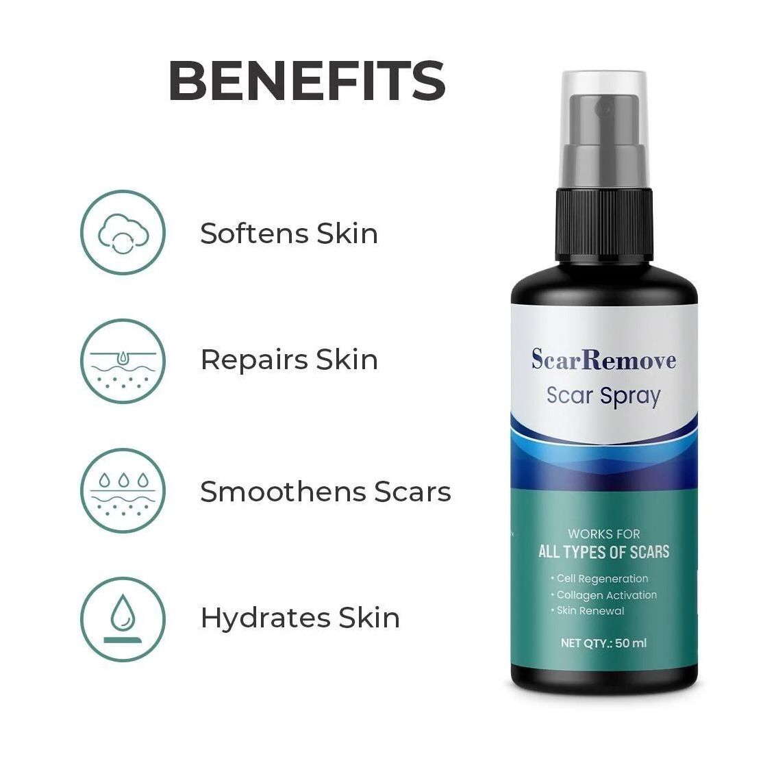 ScarRemove™ All Type Scar Removal Spray - Korean Made | BUY 1 GET 1 FREE | ⭐️⭐️⭐️⭐️ 4.9/5 Reviews