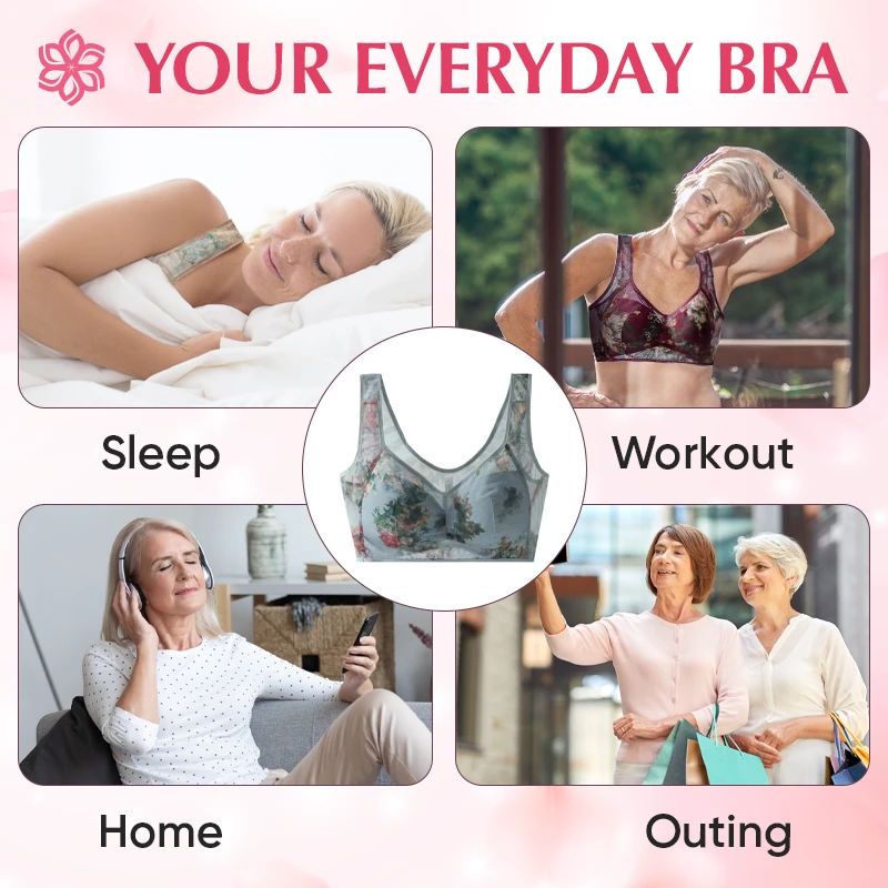 ElleBloom - Ice Silk Lace Everyday Cooling Comfort Bra- BUY 1 GET 1 FREE | ⭐️⭐️⭐️⭐️ 4.9/5 Reviews