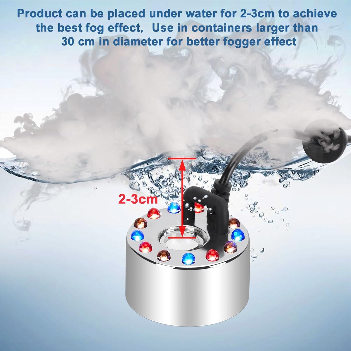 SMB 12LED Mist Maker Fogger Water Fountian Pond Air Humidifier Fog Smoke Machine  (Used for: Garden Party Areas, Acting & Theater Sets, Disco Clubs, Party Halls, Stage)
