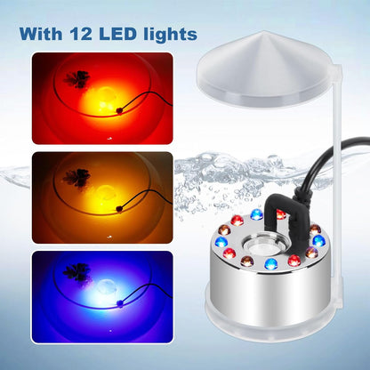 SMB 12LED Mist Maker Fogger Water Fountian Pond Air Humidifier Fog Smoke Machine  (Used for: Garden Party Areas, Acting & Theater Sets, Disco Clubs, Party Halls, Stage)