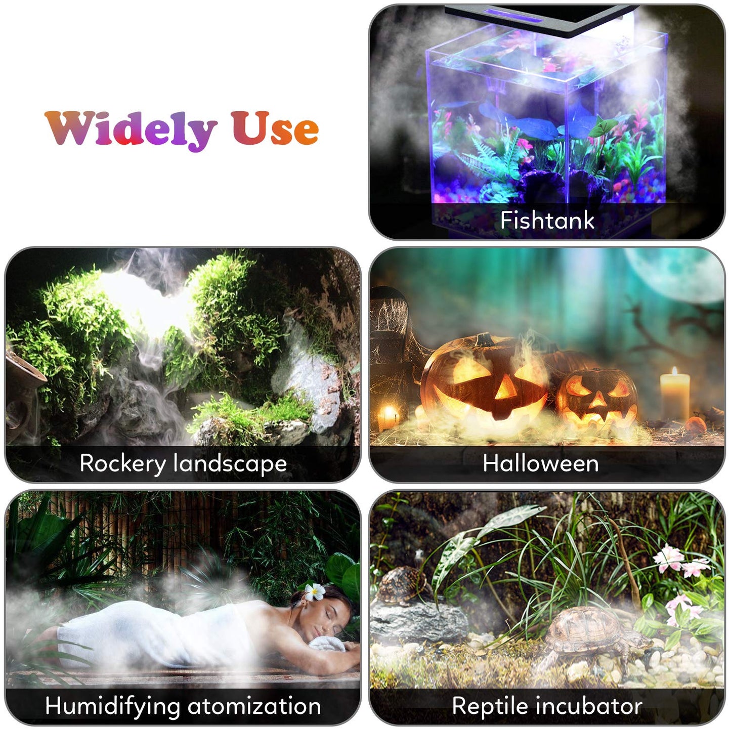 SMB 12LED Mist Maker Fogger Water Fountian Pond Air Humidifier Fog Smoke Machine  (Used for: Garden Party Areas, Acting & Theater Sets, Disco Clubs, Party Halls, Stage)