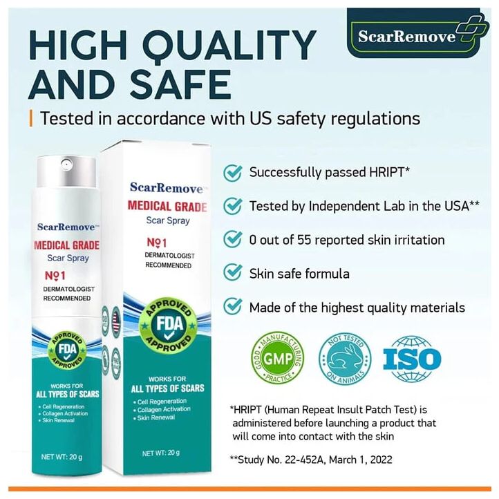 ScarRemove™ All Type Scar Removal Spray - Korean Made | BUY 1 GET 1 FREE |  ⭐️⭐️⭐️⭐️ 4.9/5 Reviews
