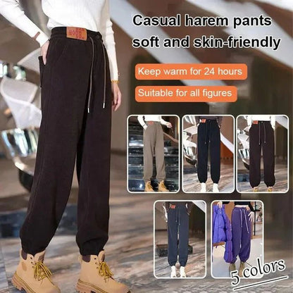 💖Women's high-waisted pants with warm fleece lining