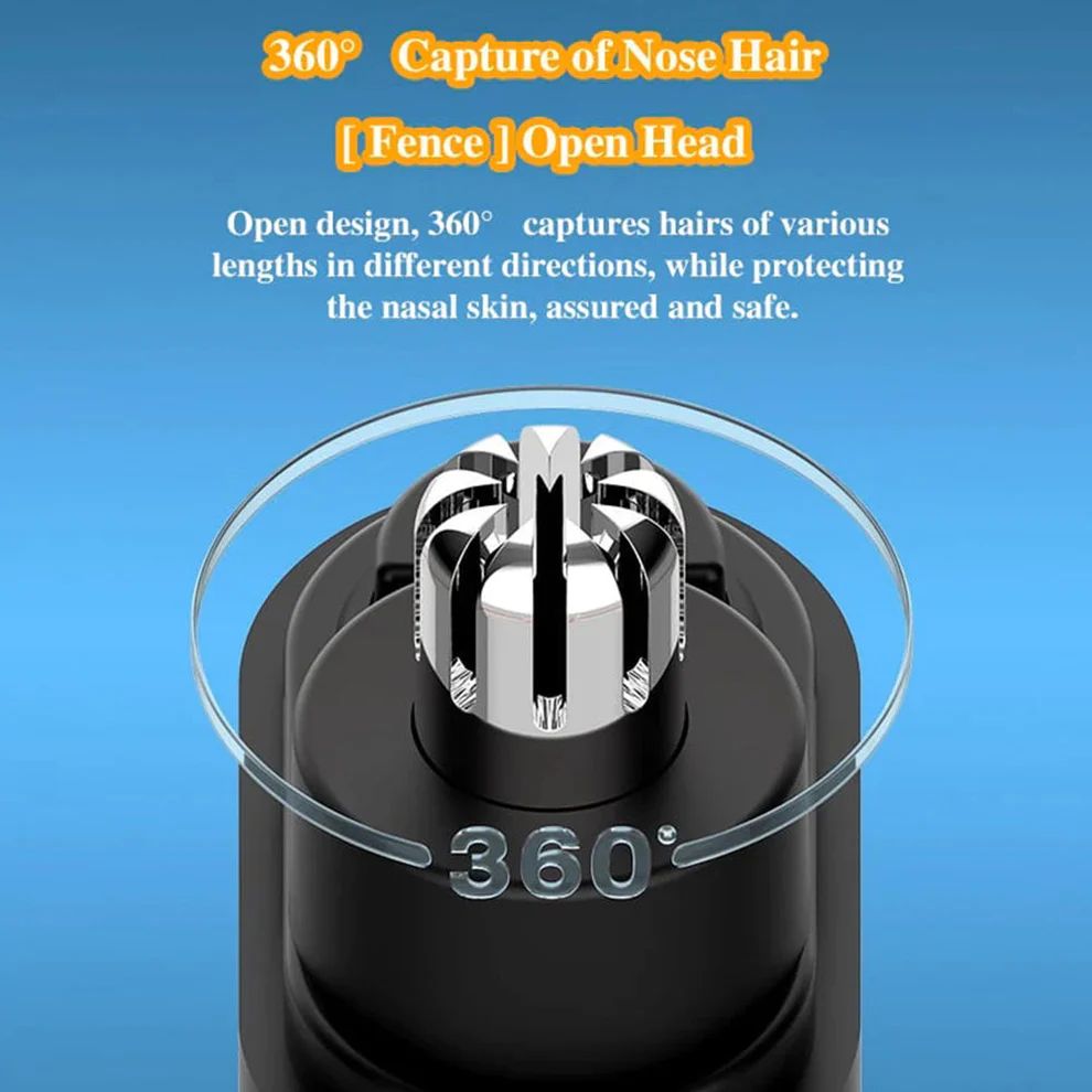 TrimMaster™ - Portable Ear & Nose Hair Trimmer with USB Cable | For Men & Women