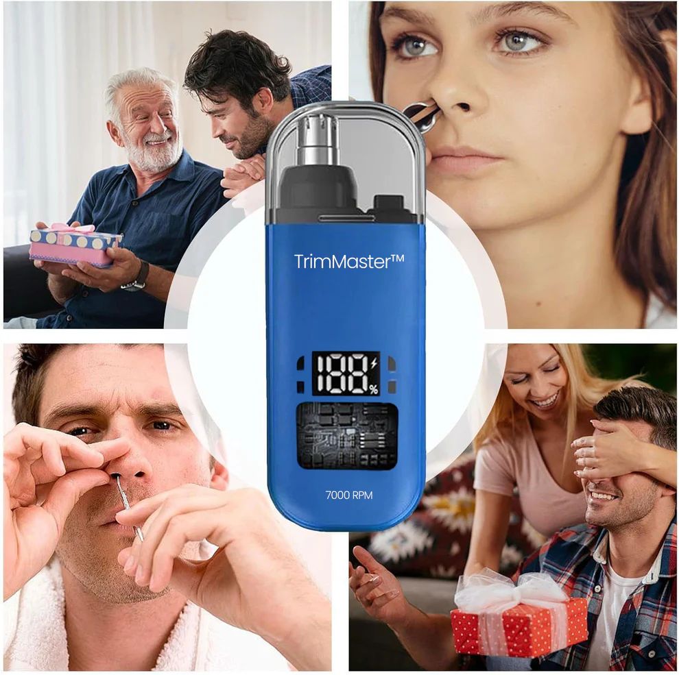 TrimMaster™ - Portable Ear & Nose Hair Trimmer with USB Cable | For Men & Women